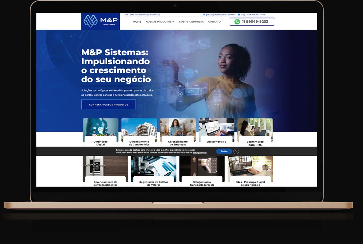 Captura do projeto M&P Sistemas