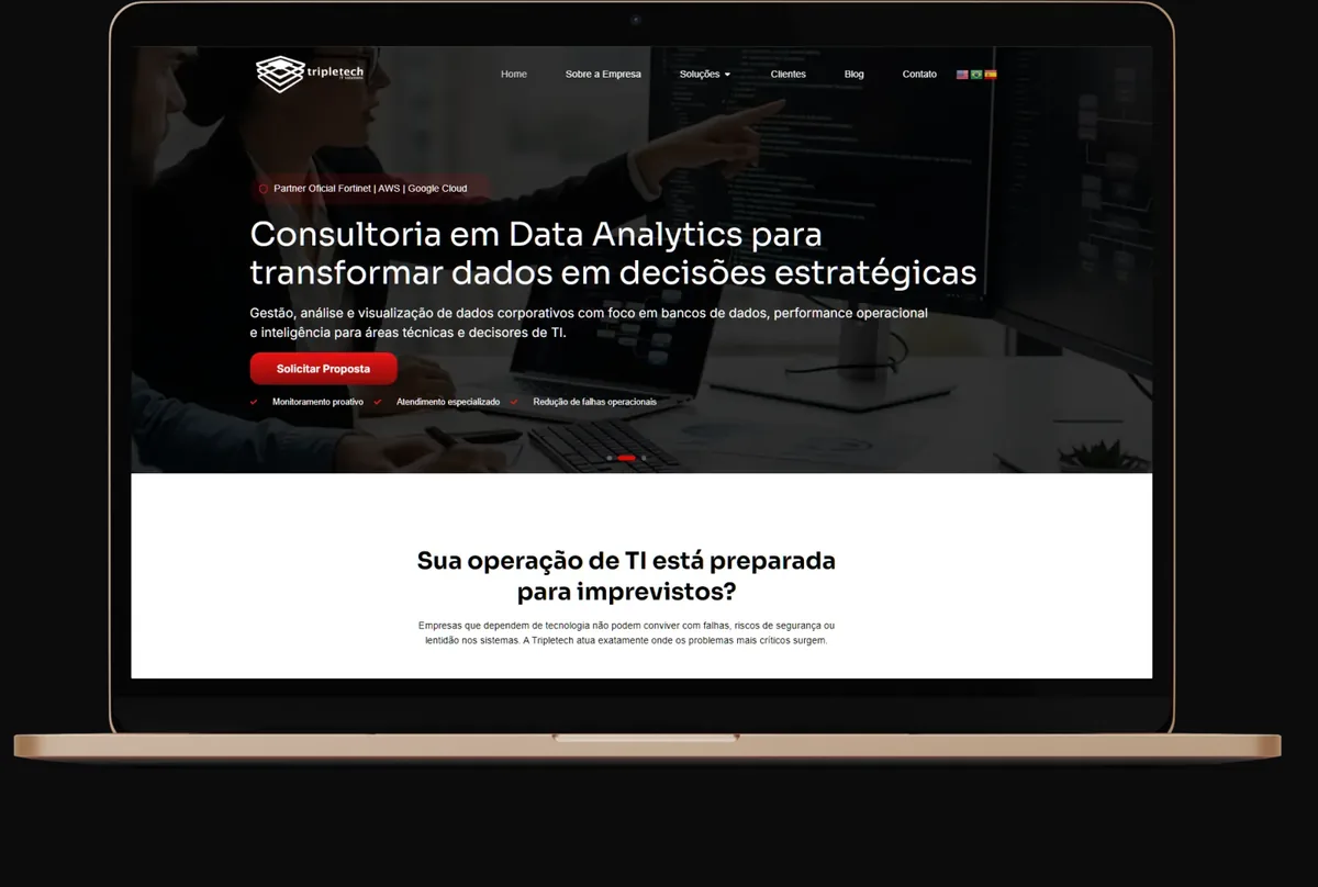 Captura do projeto Consultoria em Data Analytics e TI